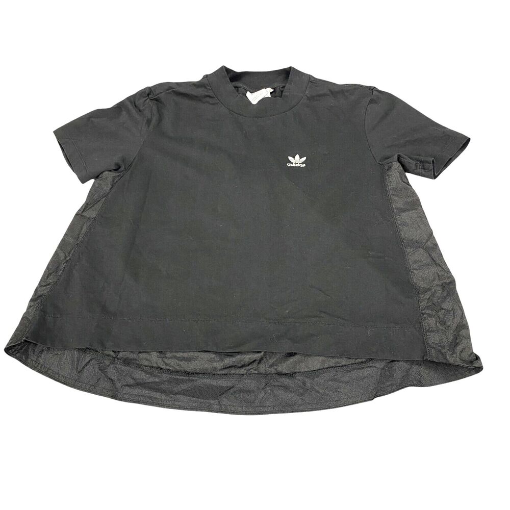 Adidas Roomy Women Tee‎ Loose Fit Black Size Small